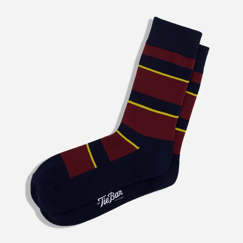 Alma Mater Heritage Tradition Burgundy Socks