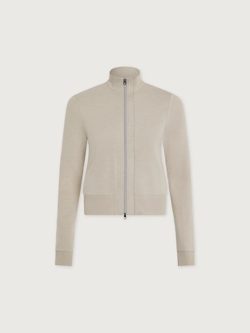 Rufus Cropped Zip Through Sweat