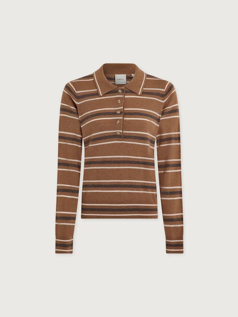 Mayra Stripe Knit Polo