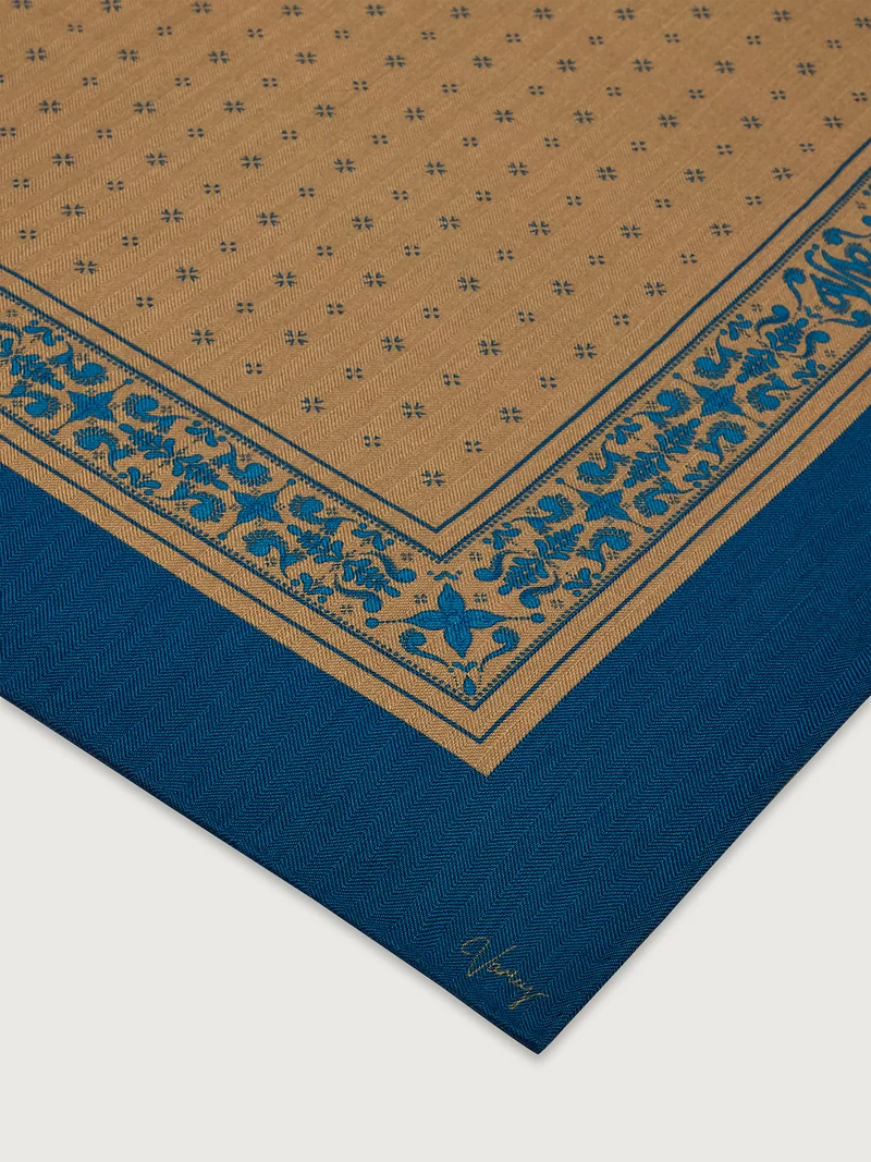 Wool Blend Border Scarf