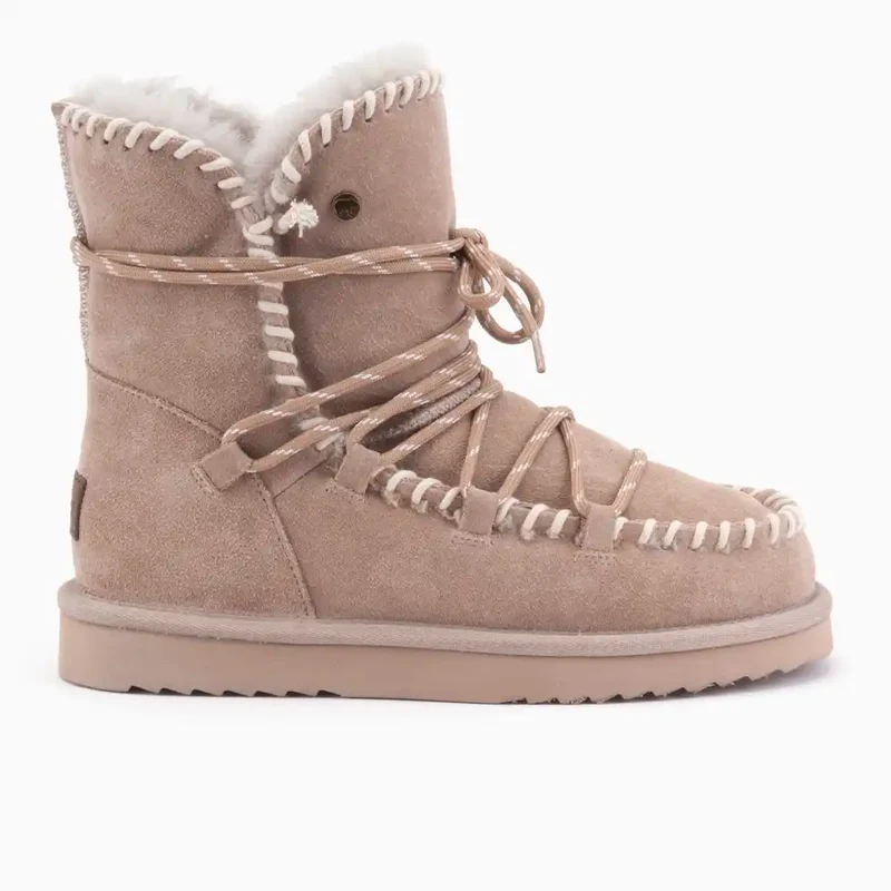Waturra Dames Suède Lace Boot Taupe