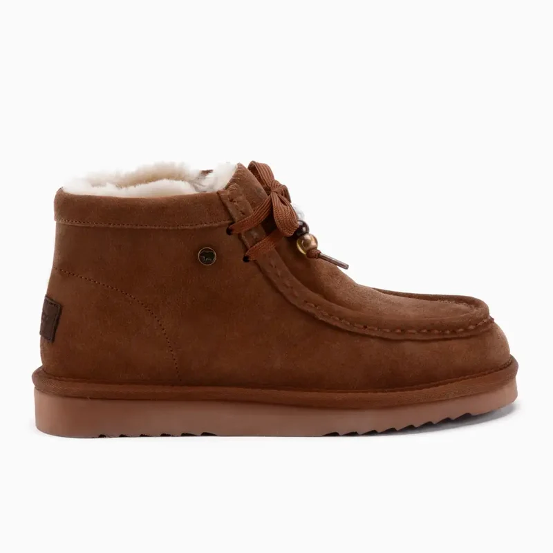 Yeppoon Dames Suède Boot Beads Cognac