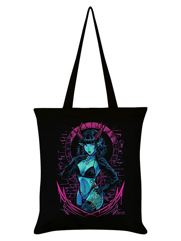 Jolie Cotton Tote Bag 38x42 cm by Divine-Darkness - Versatile & Stylish for Every Occasion