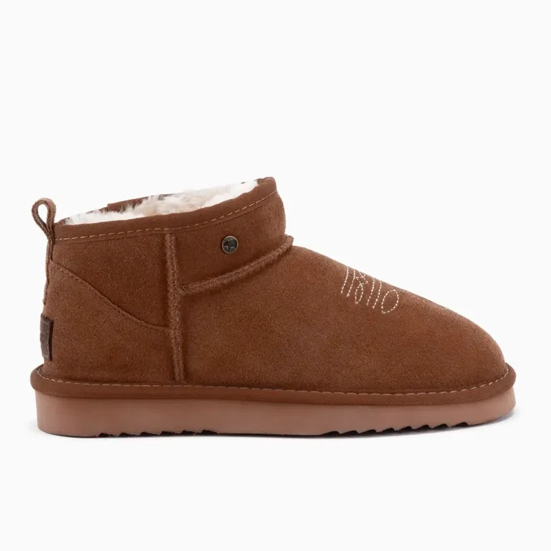 Durack Dames Suède Boot Western Cognac