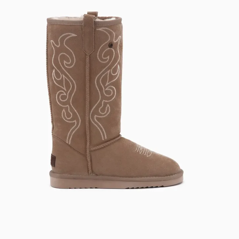 Tamala Dames Suède Boot Western Sand