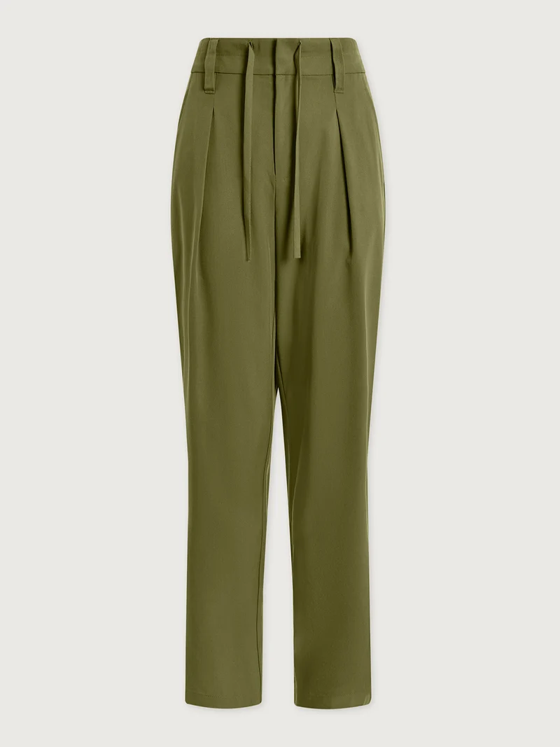 Soft Stretch Tapered Pleat Trouser Long