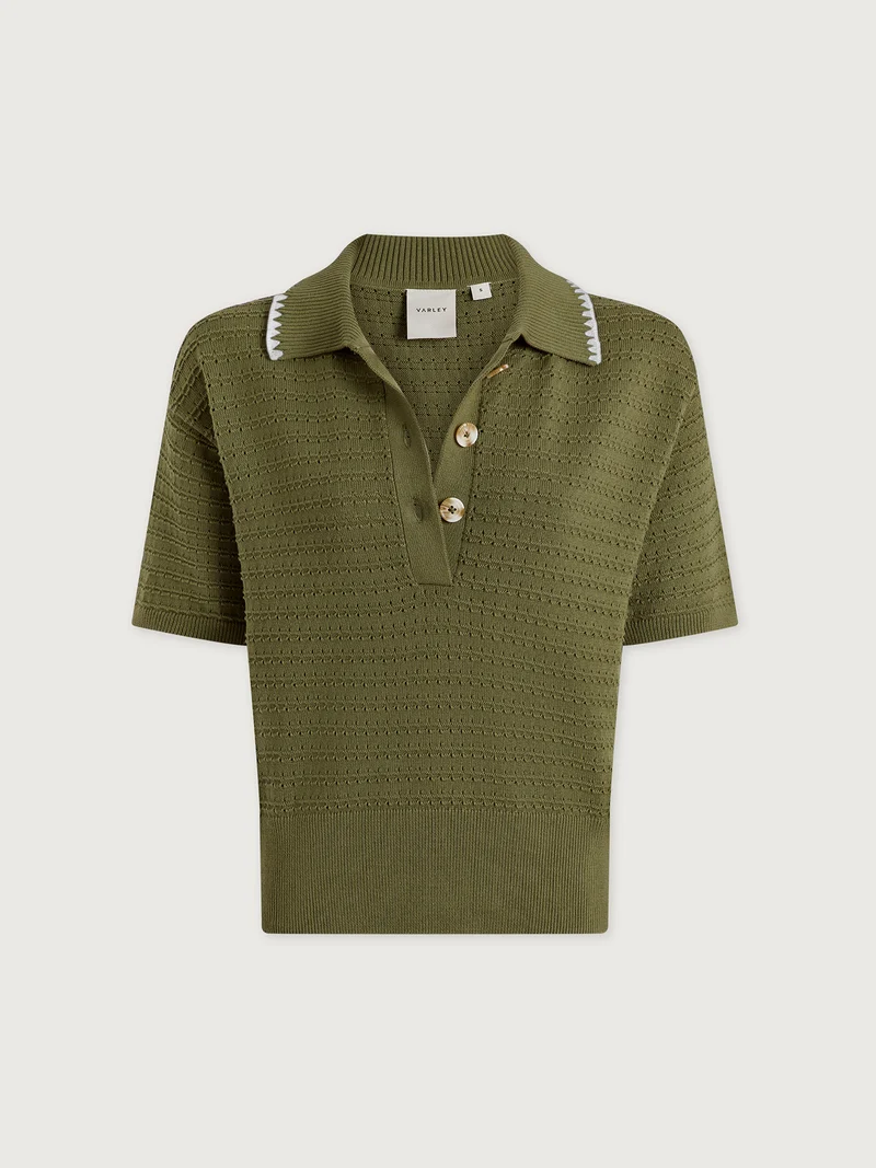 Guilia Polo Knit Top