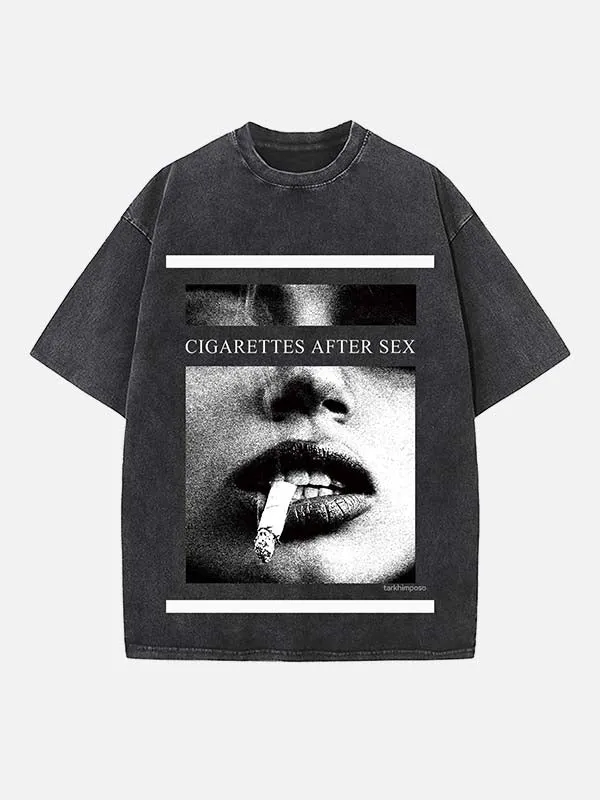 T-shirt met ronde hals en print in Noir Dream Pop-stijl