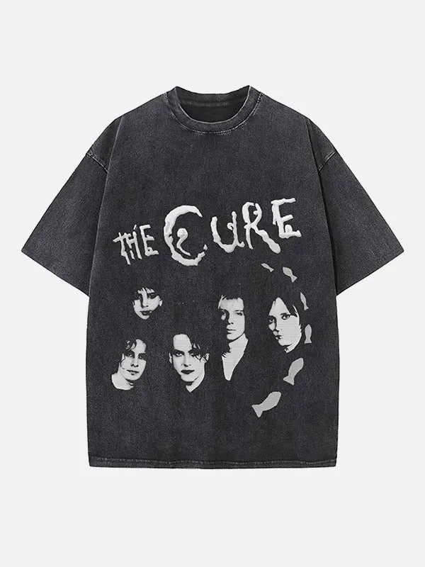 T-shirt met ronde hals en print van een gothic postpunk icoon