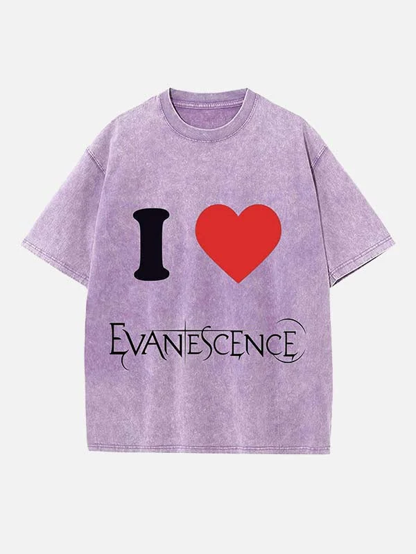Goth symfonisch print T-shirt met ronde hals