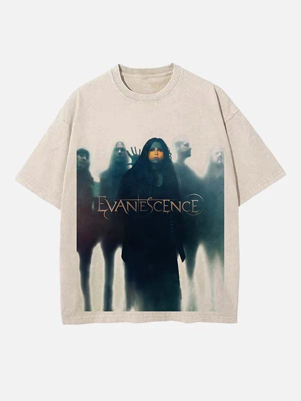 Goth Symphonic Print T-shirt met ronde hals