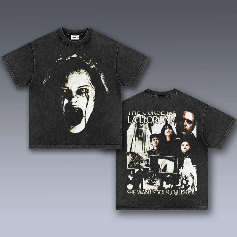 Vintage T-shirt met huilende vrouw