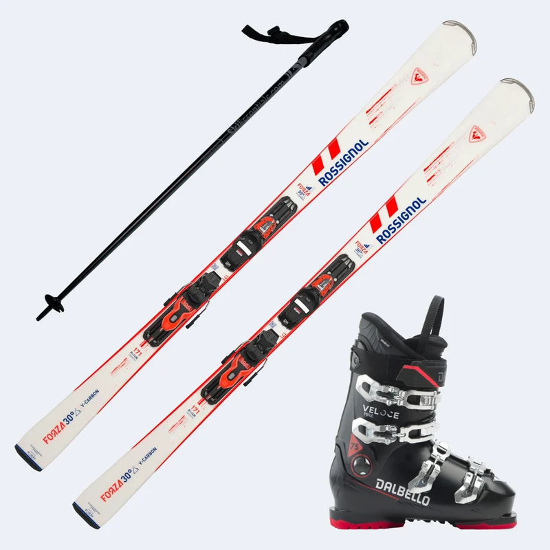 2026 Rossignol Forza 30 V-CA Skis with Dalbello Veloce Max 75 Boots and Poles
