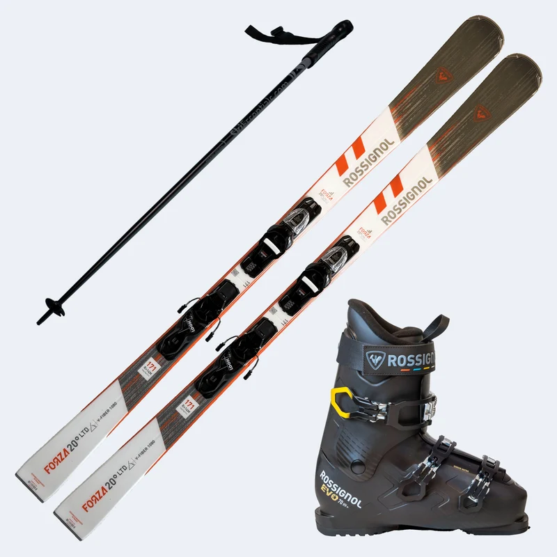 2026 Rossignol Forza 20 Ltd Skis with Rossignol Evo 70 HV+ Boots and Poles