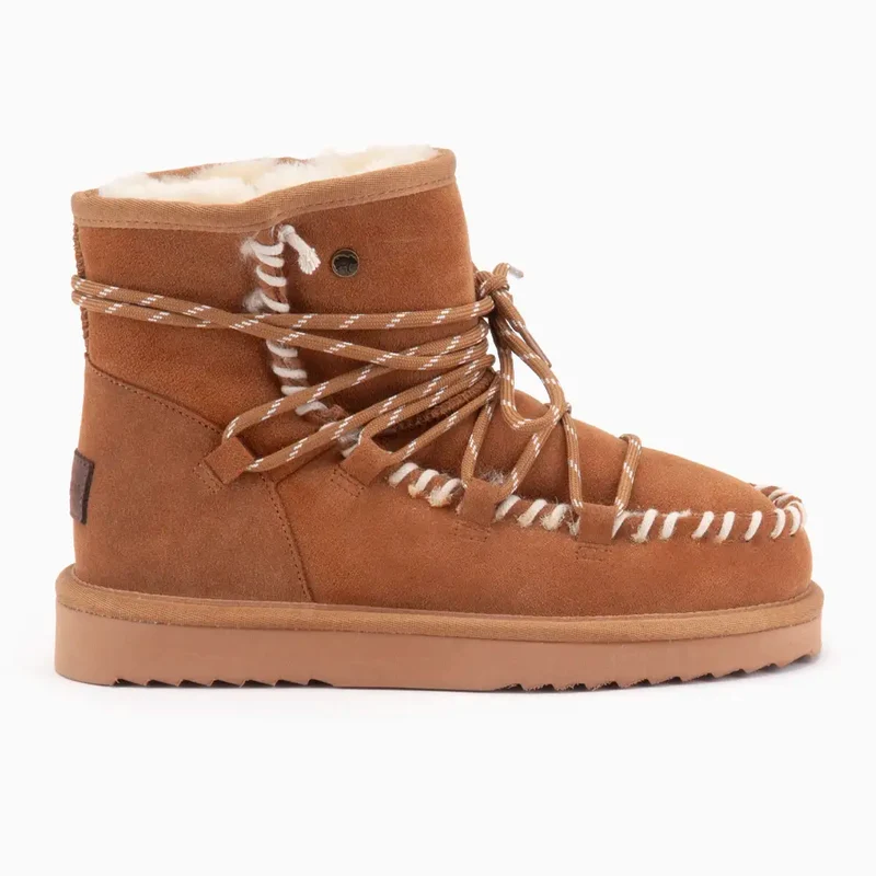 Kalbarri Dames Suède Lace Boot Cognac