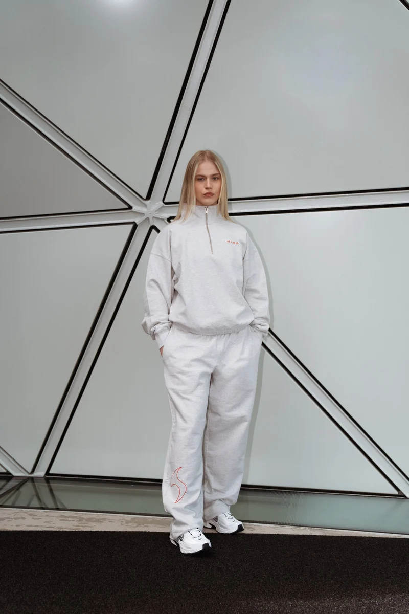 MANA SPC 1/4 Zip Sweater — Ash Grey