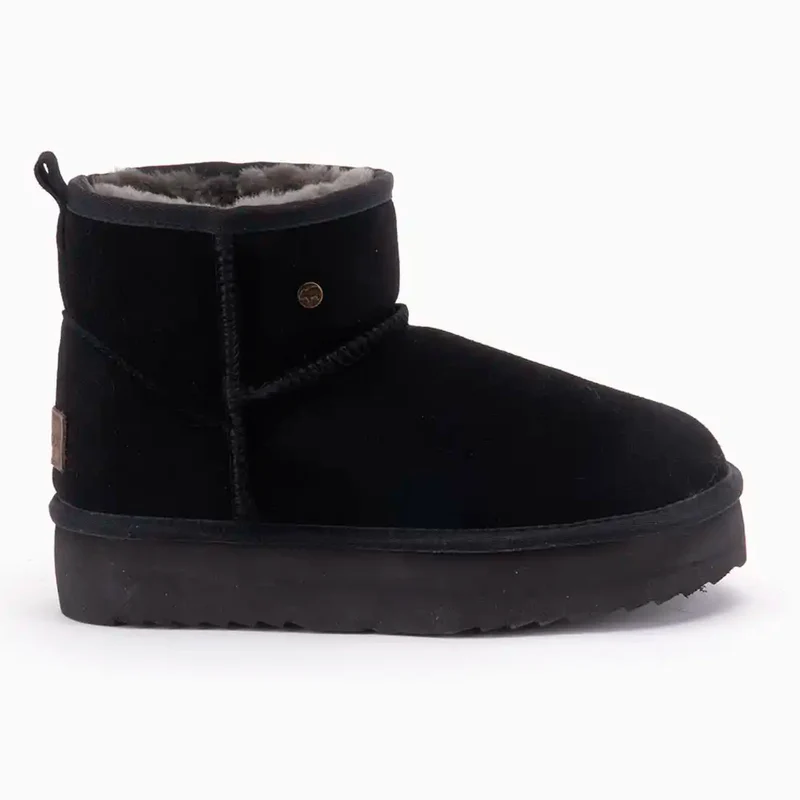 Wallaby Dames Suède Plateau Black