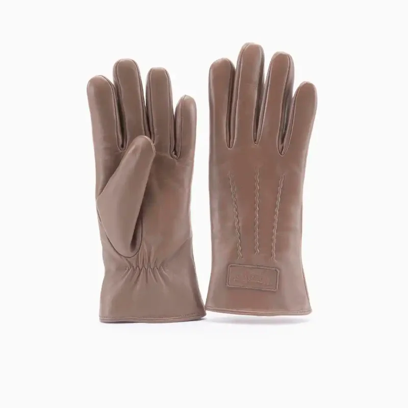 Handschoenen dames leather taupe