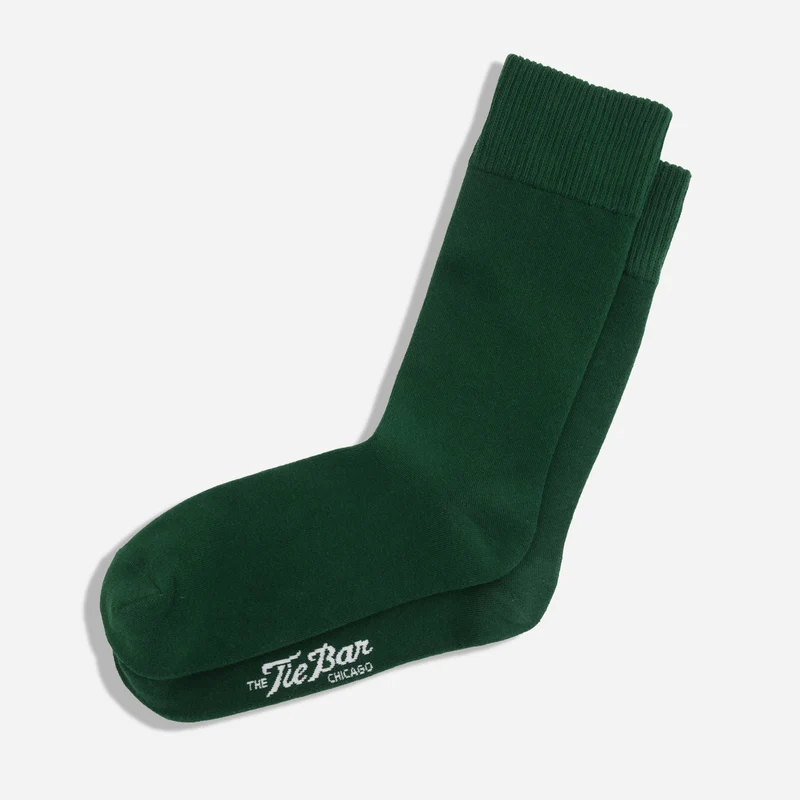 Kinzie Solid Hunter Green Dress Socks