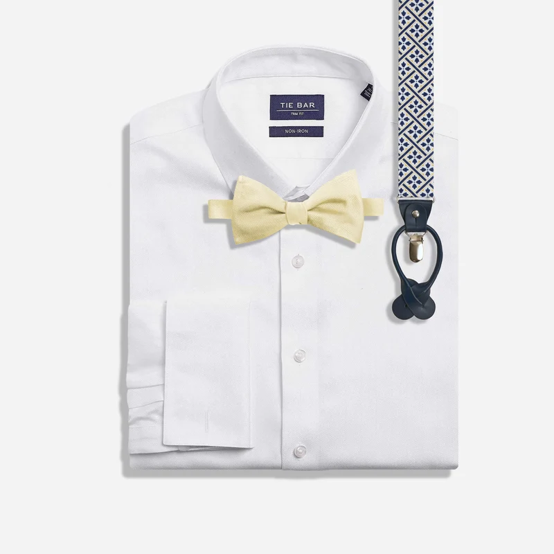 Jones Geo Butter Yellow Dress Shirt and Accessories Set
