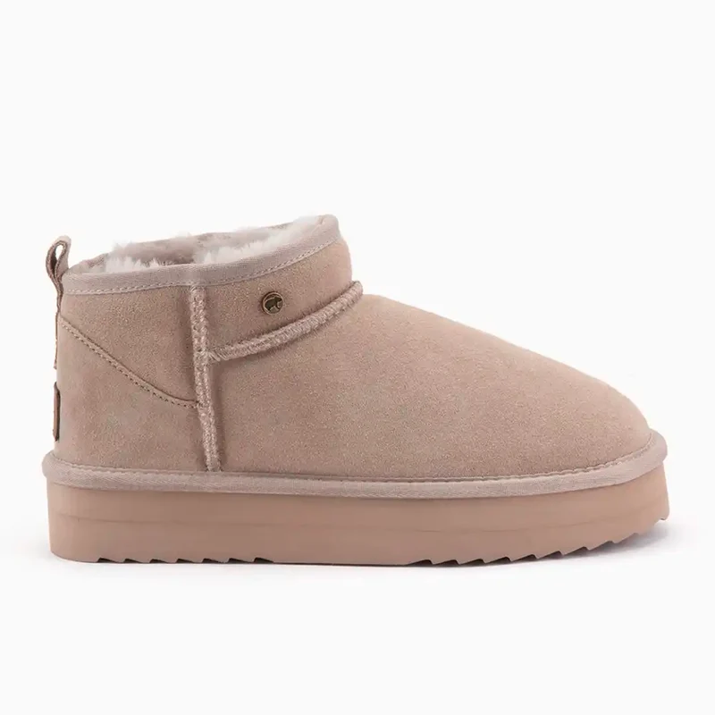 Durack Dames Suède Plateau Taupe