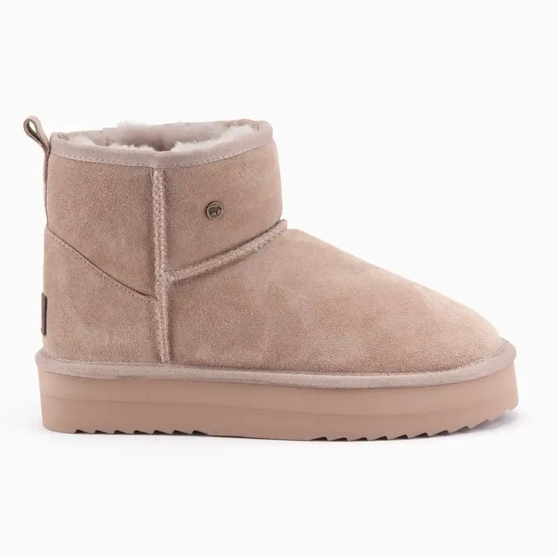 Wallaby Dames Suède Plateau Taupe