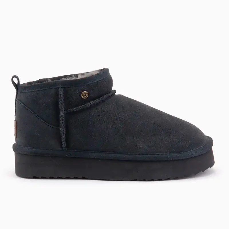 Durack Dames Suède Plateau Charcoal