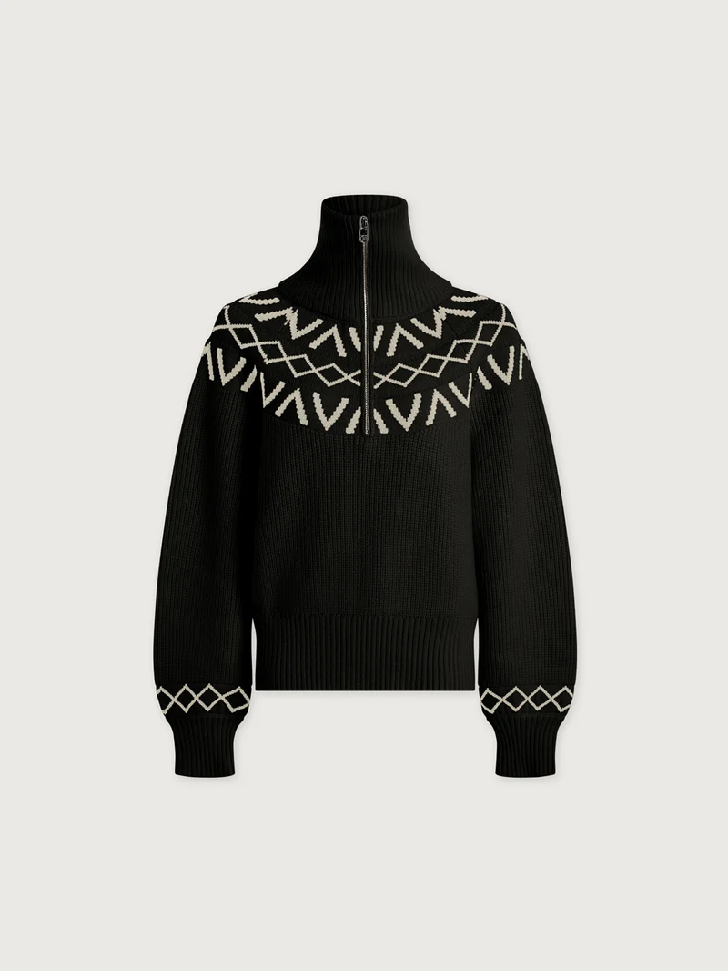 Sigrid Fairisle Half-Zip Knit
