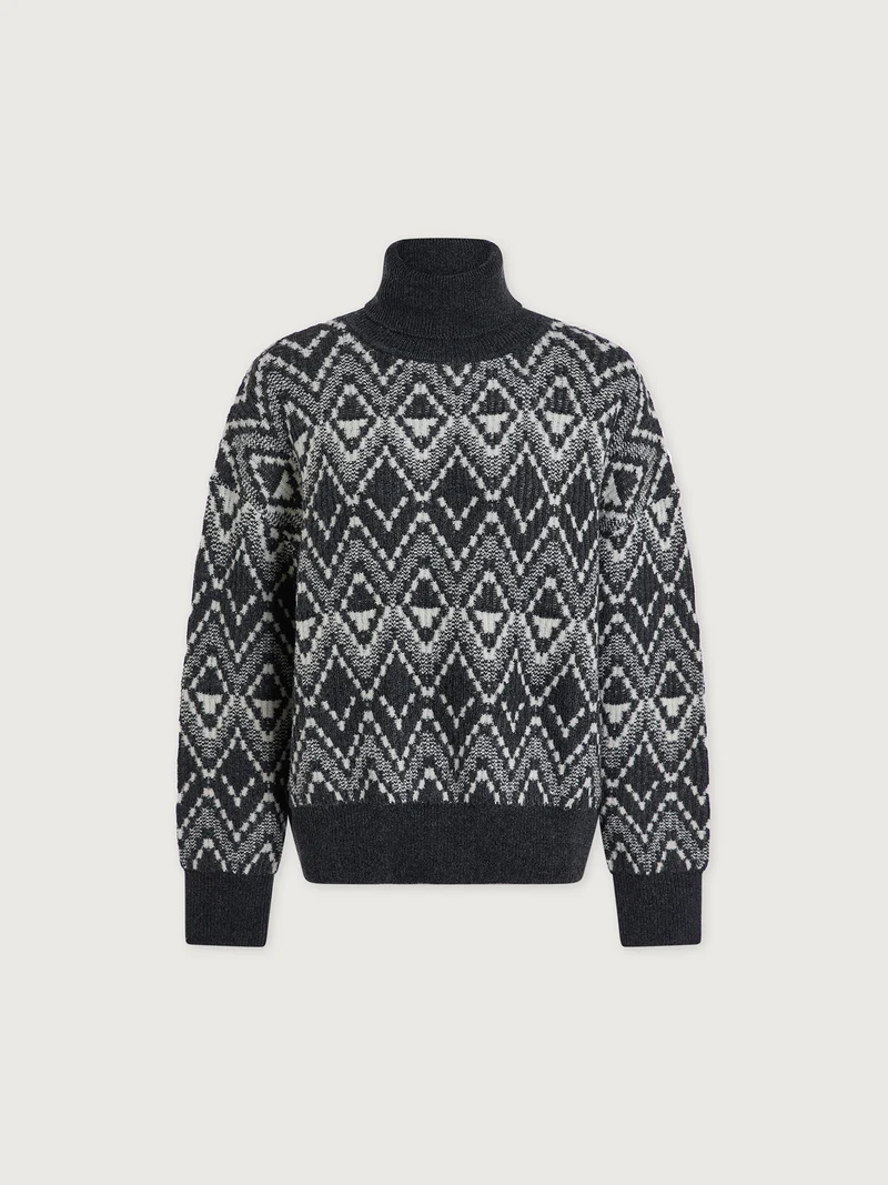Ida Relaxed Fairisle Roll-Neck Knit