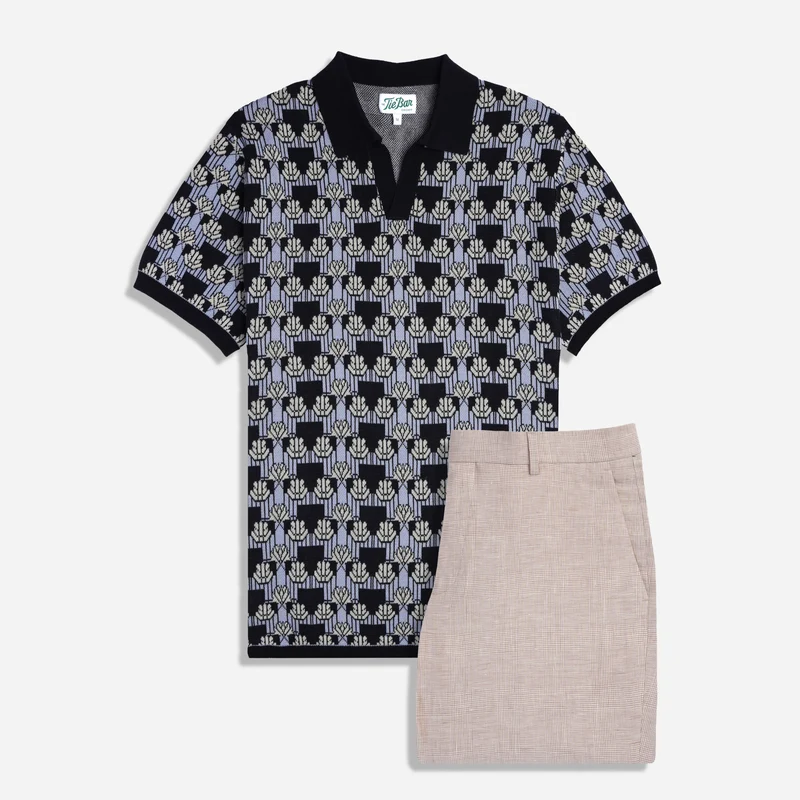 Lotus Blue Polo and Pant Set