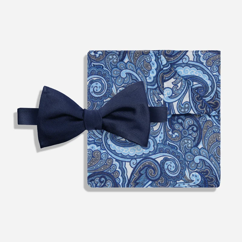 Grosgrain Bali Paisley Bow Tie Set
