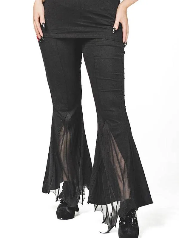 Stylish Flared Trousers With Soft Waistband - 95% Cotton, 5% Elastane Comfort Fit