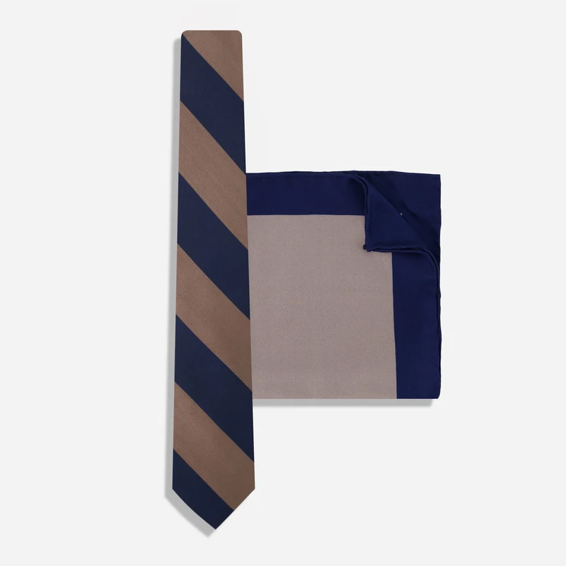 Alma Mater Heritage Stripe Sable Tie Set