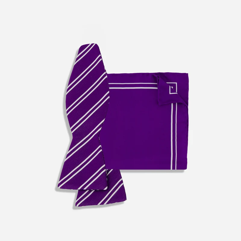 Alma Mater Heritage Purple Bow Tie Set