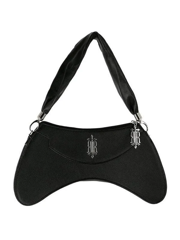 Cosmic Tas - Unique Faux Leather Handbag With Metal Zipper, Shoulder Straps 40x26x15 cm