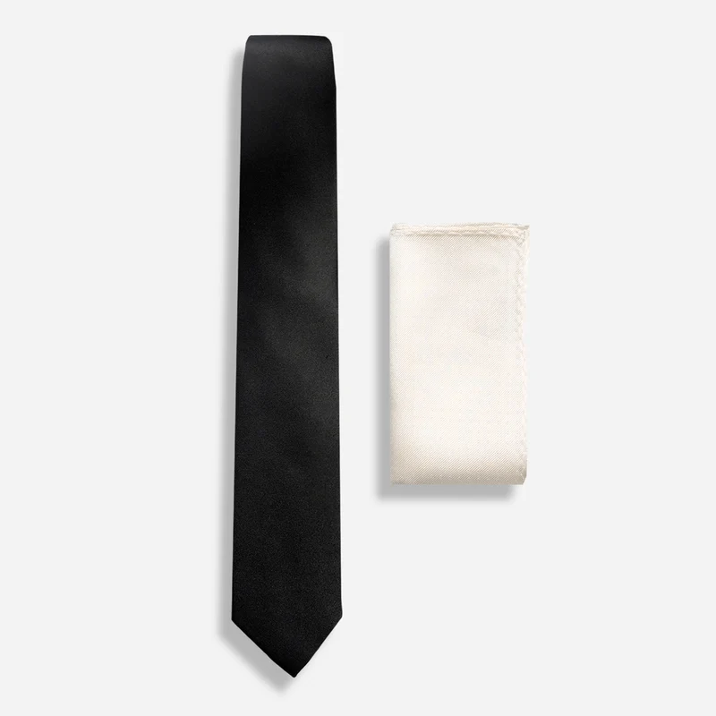 Solid Satin Tie Set