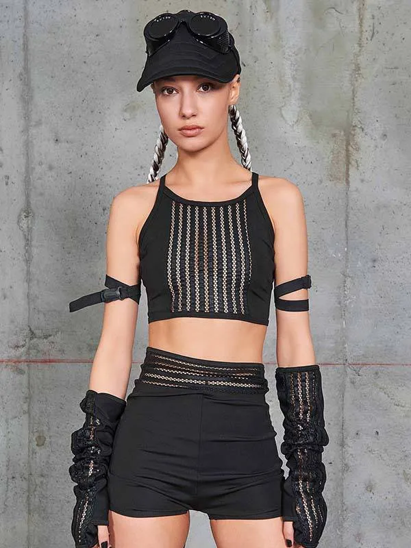 Unique Designer Cyber/Rave Gloves - One Size, Stretchy Elastane & Viscose Blend