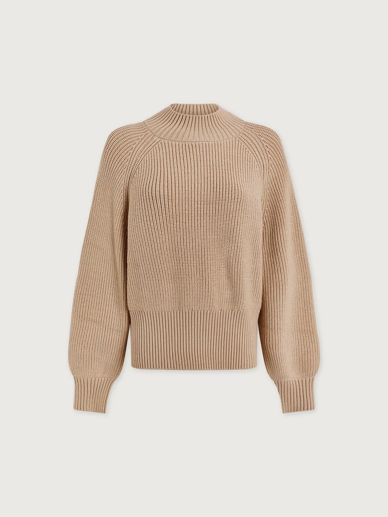 Martina High Neck Rib Knit