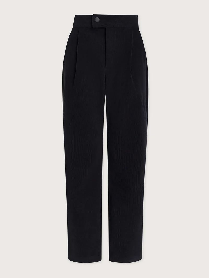 Stretch Needle Cord Tapered Trouser Long