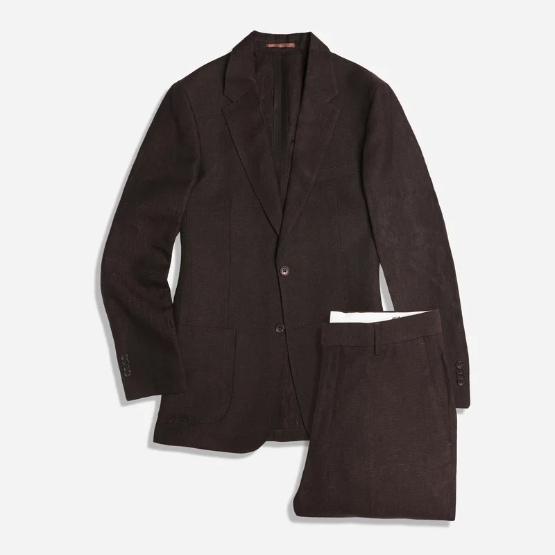 The Lakeshore Linen Chocolate Brown Suit