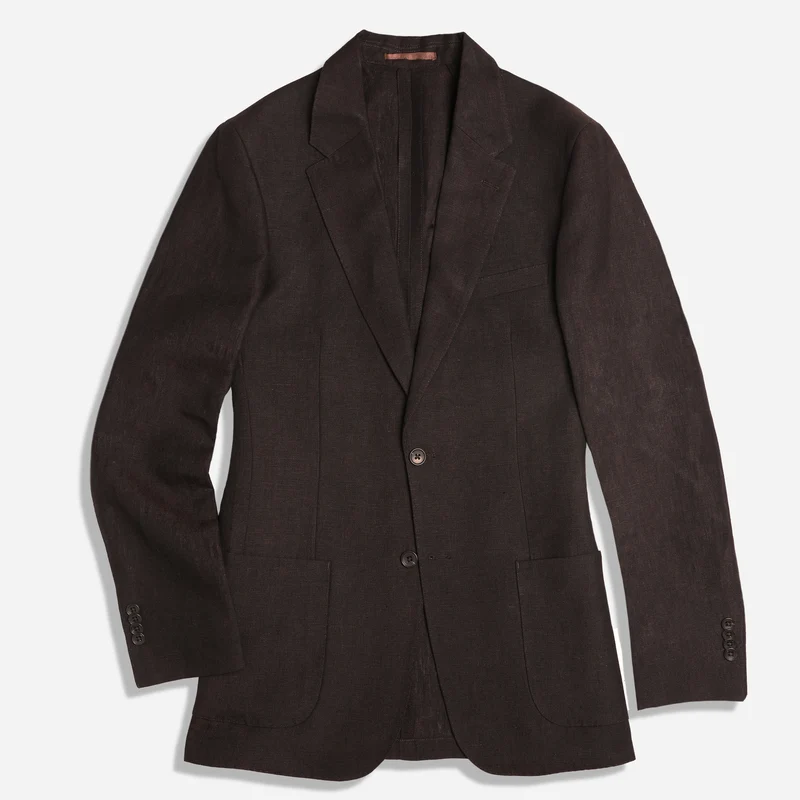 The Lakeshore Linen Chocolate Brown Jacket