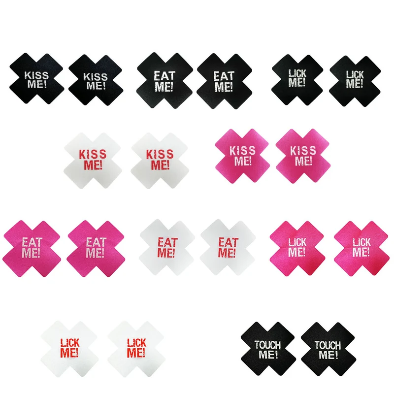 Goth disposable cross nipple cover (10 pairs)