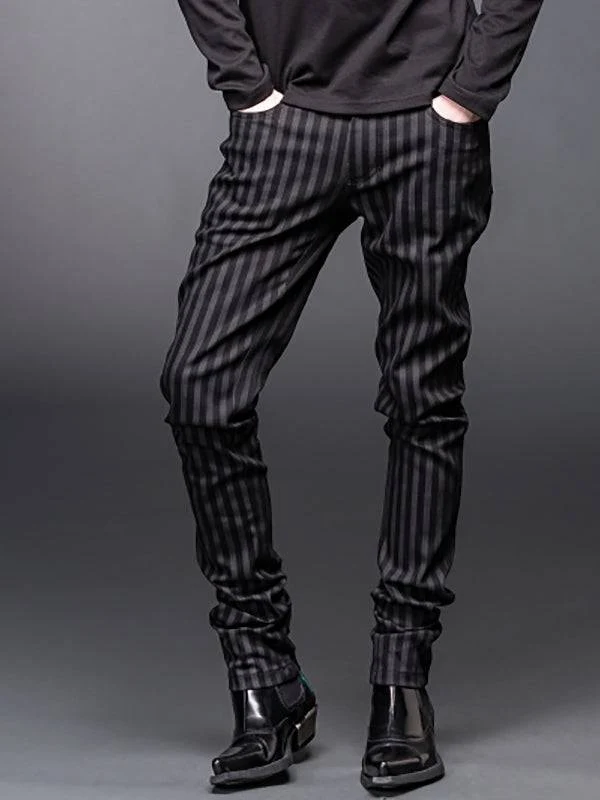 Comfortable Black And Grey Trousers With Pockets - Queen Of Darkness Style