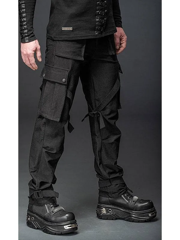 Commando Trousers With Straps And Buckles - Stylish Cargo Fit With Spacious Pockets