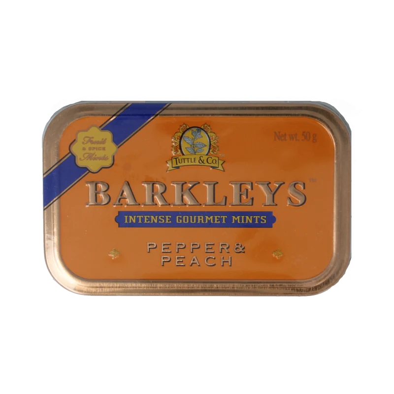 Barkleys Gourmet mints Pepper & Peach 50 gram
