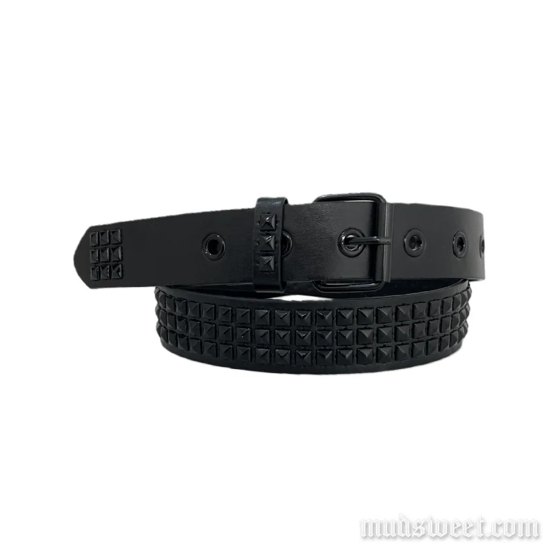 Gotische PU-leren riem met klinknagels