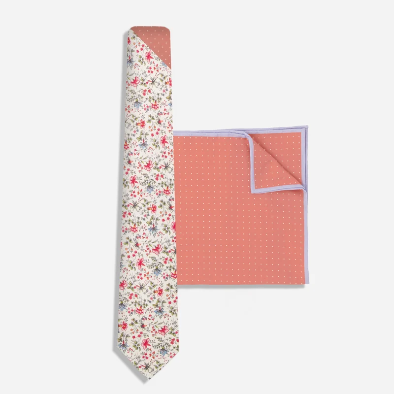 Laura Ashley Floral and Dots Tie Set