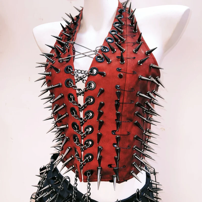 Halter klinknagel applicatie metalen ketting veter top