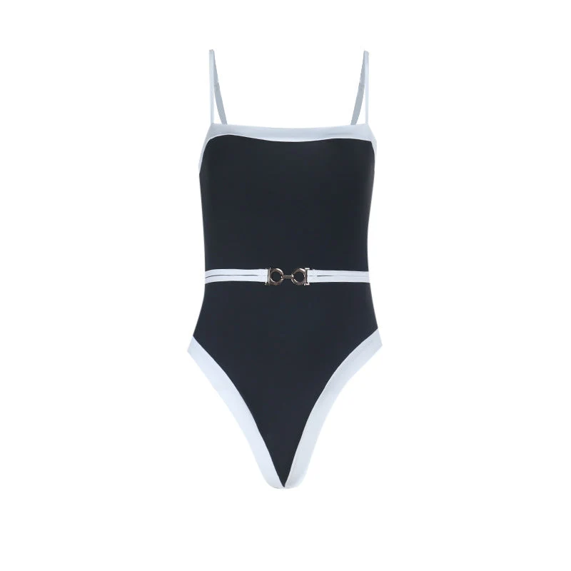 Cami-bodysuit met vierkante hals en knoopsluiting aan de achterkant