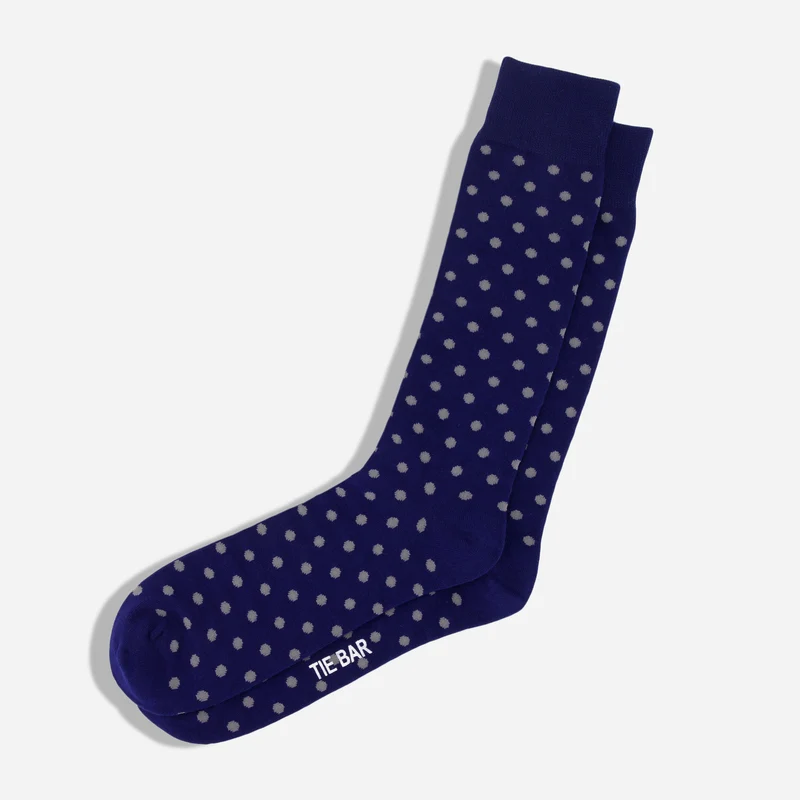 Circuit Dots Grey Dress Socks